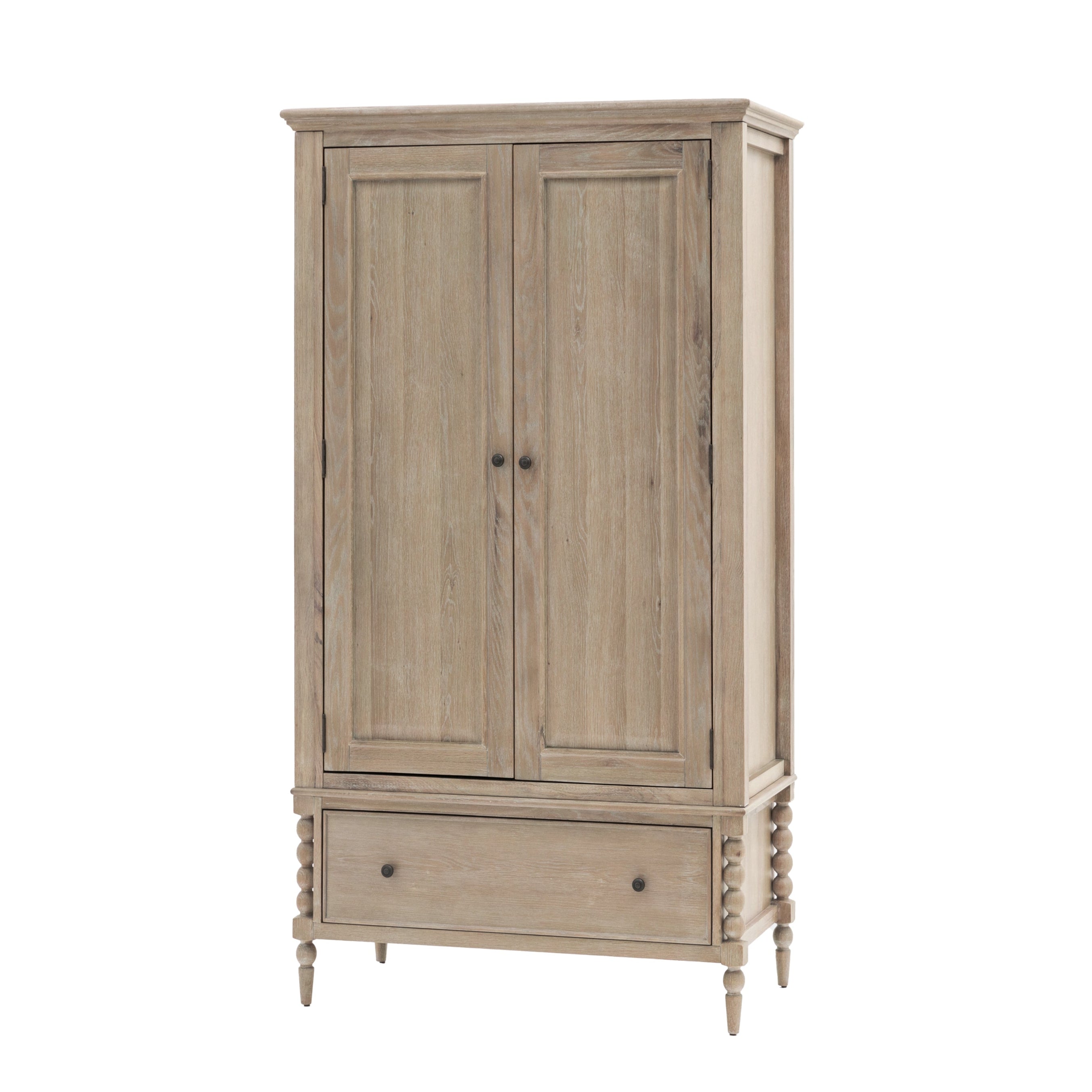 Birchfield Artisan Oak Wood Double Wardrobe
